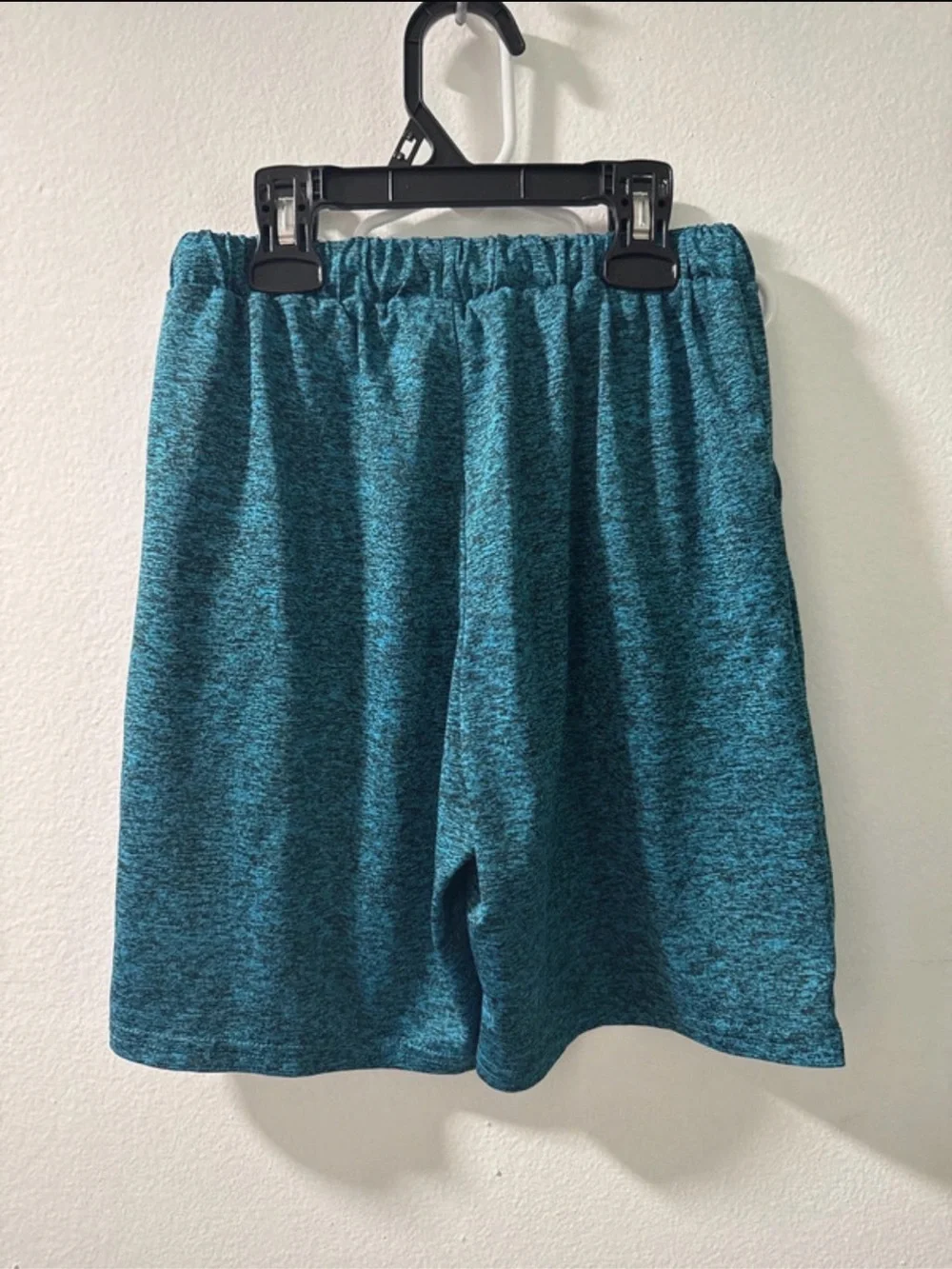 SHEIN Teal Heathered Athletic Shorts for Kids